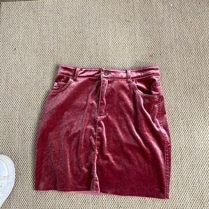 Forever 21 velvet skirt